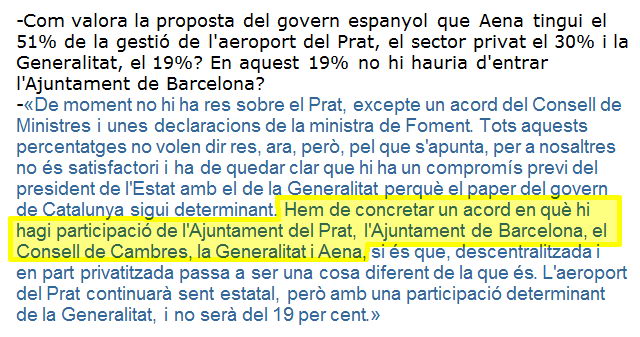 Entrevista a Joaquim Nadal (PSC) (Conseller de Pol&iacute;tica Territorial) publicada al diari EL PUNT el 17 d'Agost de 2008